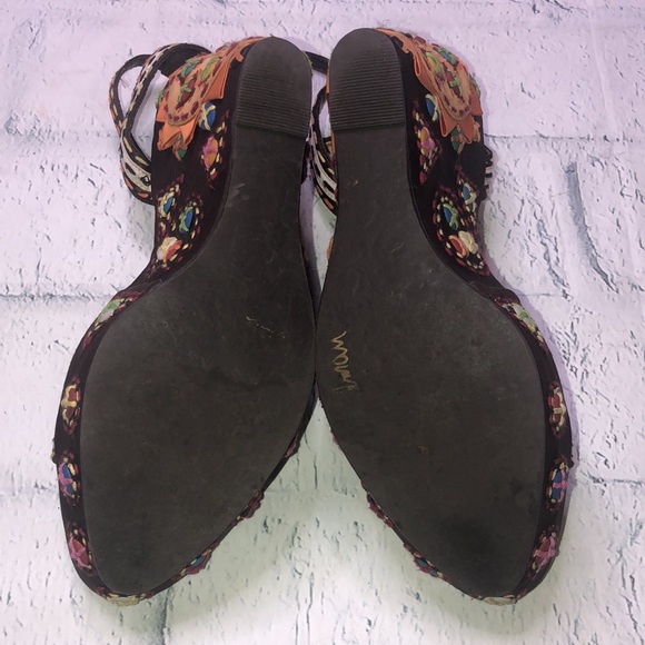 🔹Sam Edelman Boho Embellished Wedge Platform Sandals - Picture 7 of 8